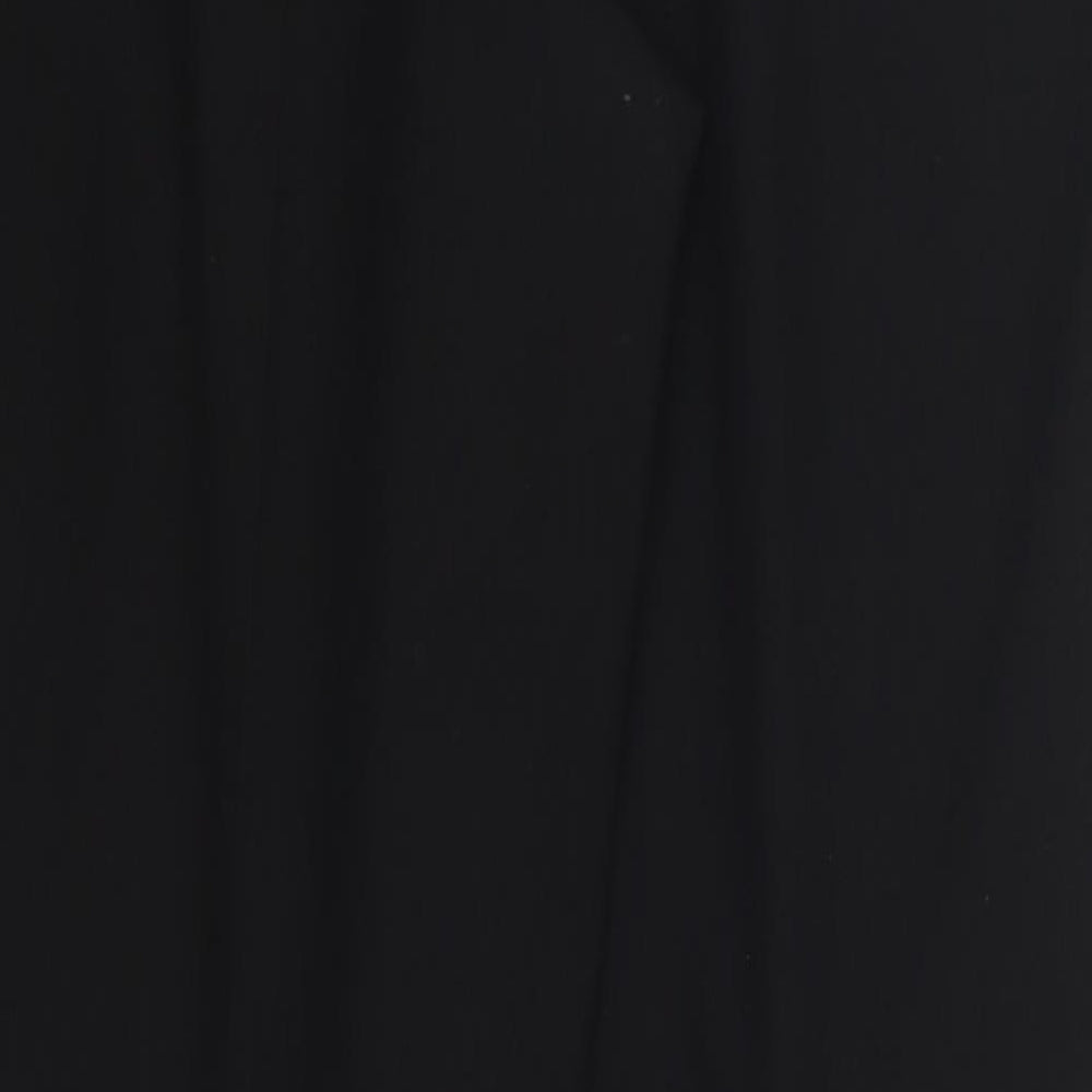 Sarah Hamilton Womens Black Polyester Trousers Size 12 L28 in Regular