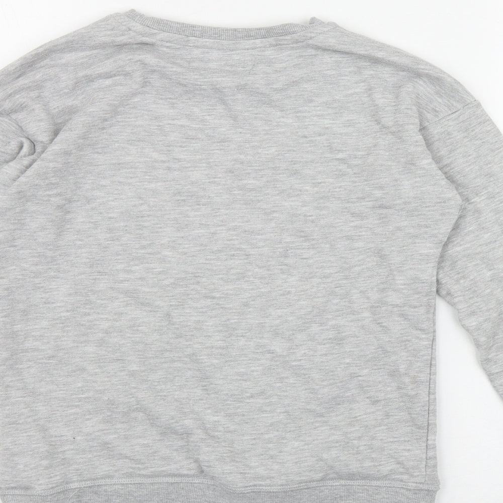 Primark Girls Grey Cotton Pullover Sweatshirt Size 10-11 Years - 'Bronx'