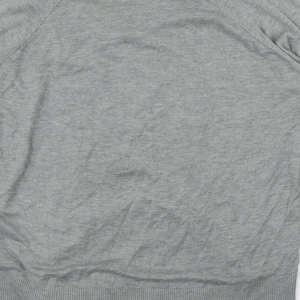 Papaya Womens Grey Round Neck Acrylic Pullover Jumper Size 12