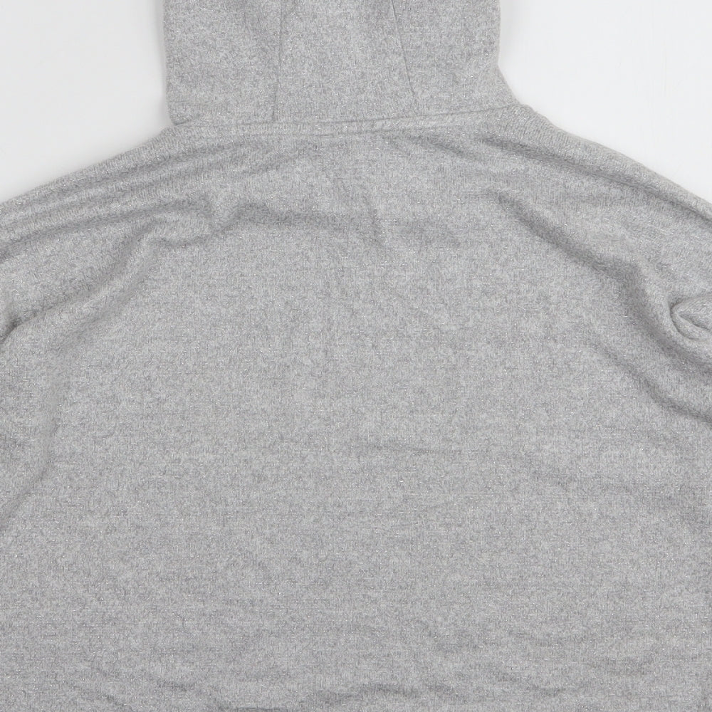 Marks & Spencer Girls Grey Viscose Pullover Hoodie Size 11-12 Years Pullover