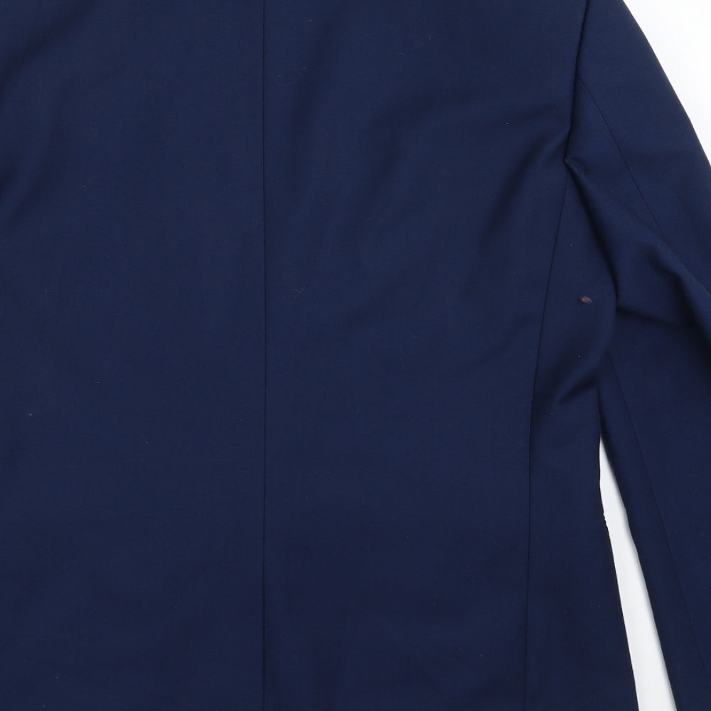 Skopes Mens Blue Polyester Jacket Suit Jacket Size 36