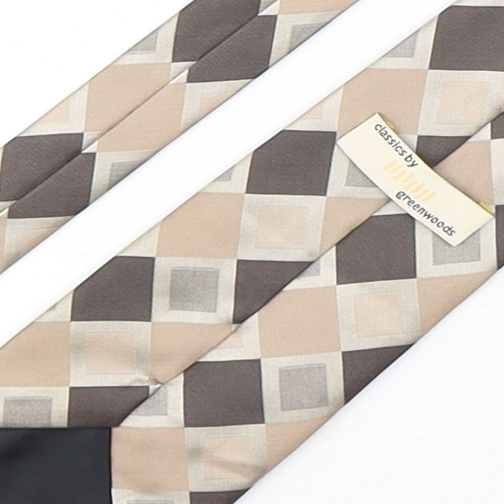 Greenwoods Mens Multicoloured Plaids & Checks Polyester Pointed Tie One Size
