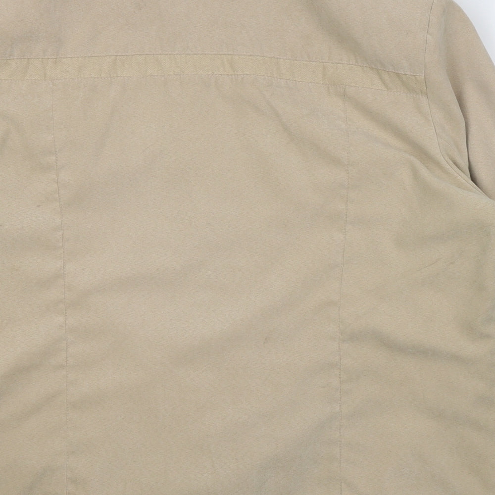 EWM Womens Beige Jacket Coat Size 16 Zip