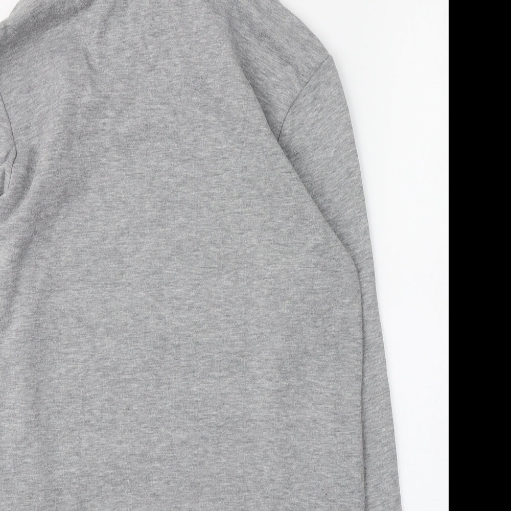 Bluezoo Boys Grey Cotton Pullover Hoodie Size 11-12 Years - Raised 'Good vibes'