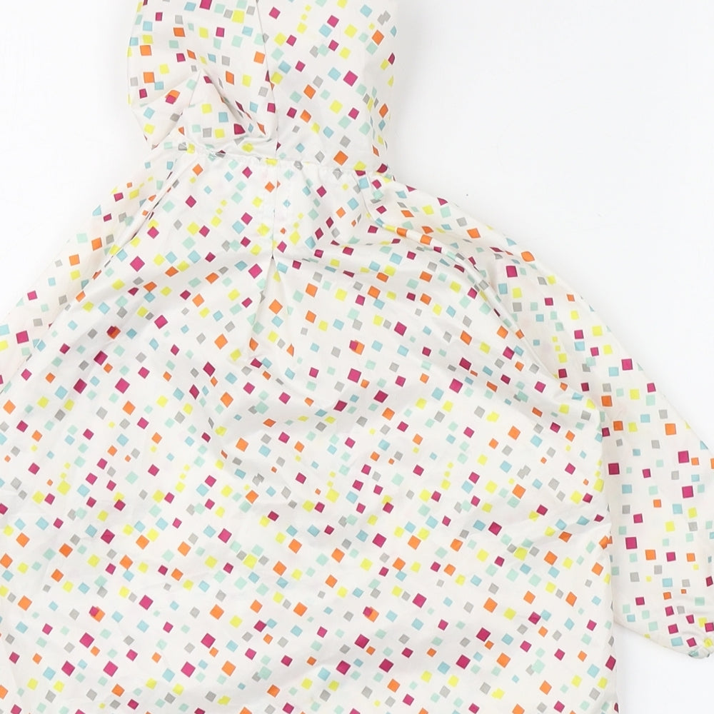 Hippy Chick by BUMKINS Girls Multicoloured Spotted Rain Coat Coat Size 18 Months Button - Elastic hood
