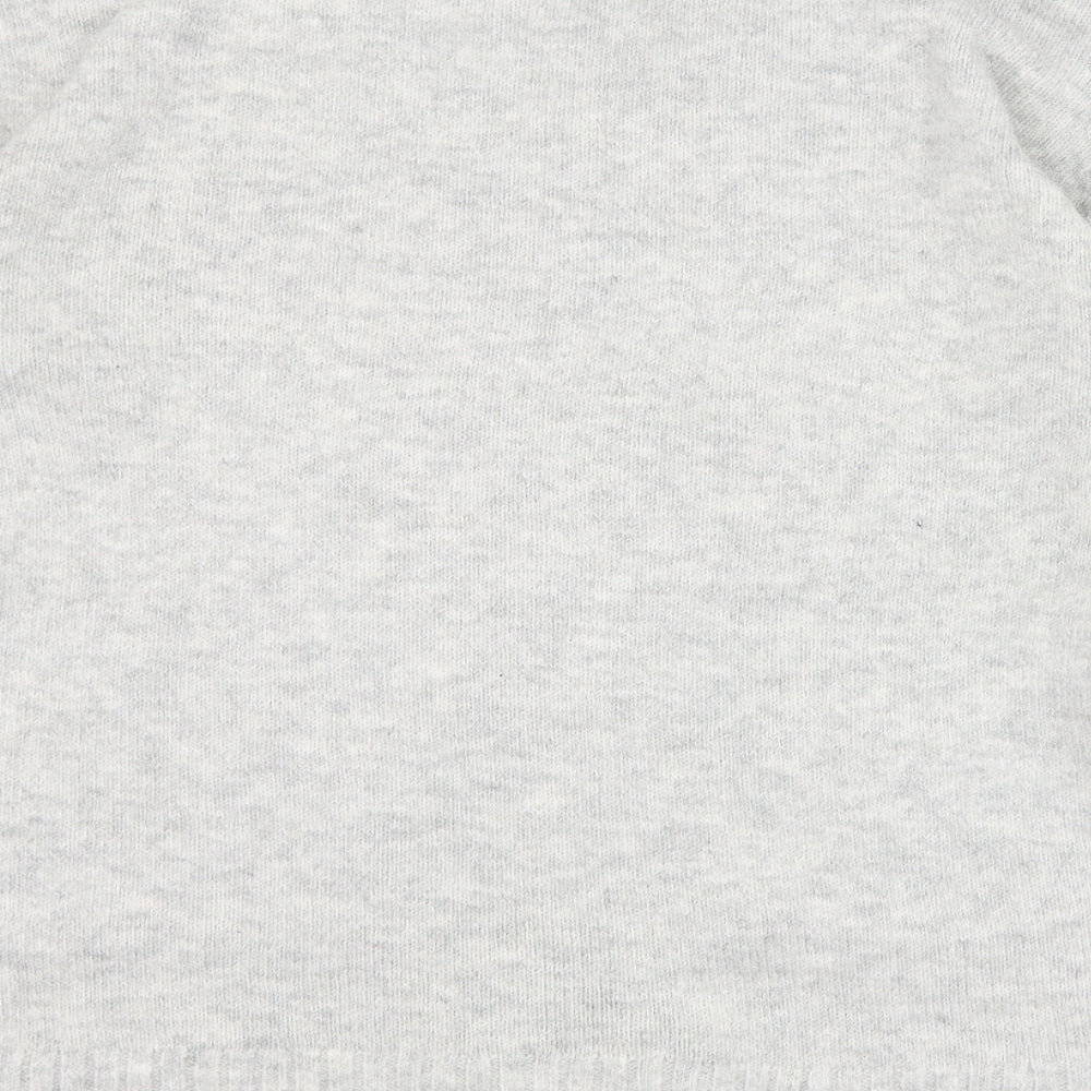 Marks and Spencer Womens Grey Round Neck Acrylic Pullover Jumper Size M