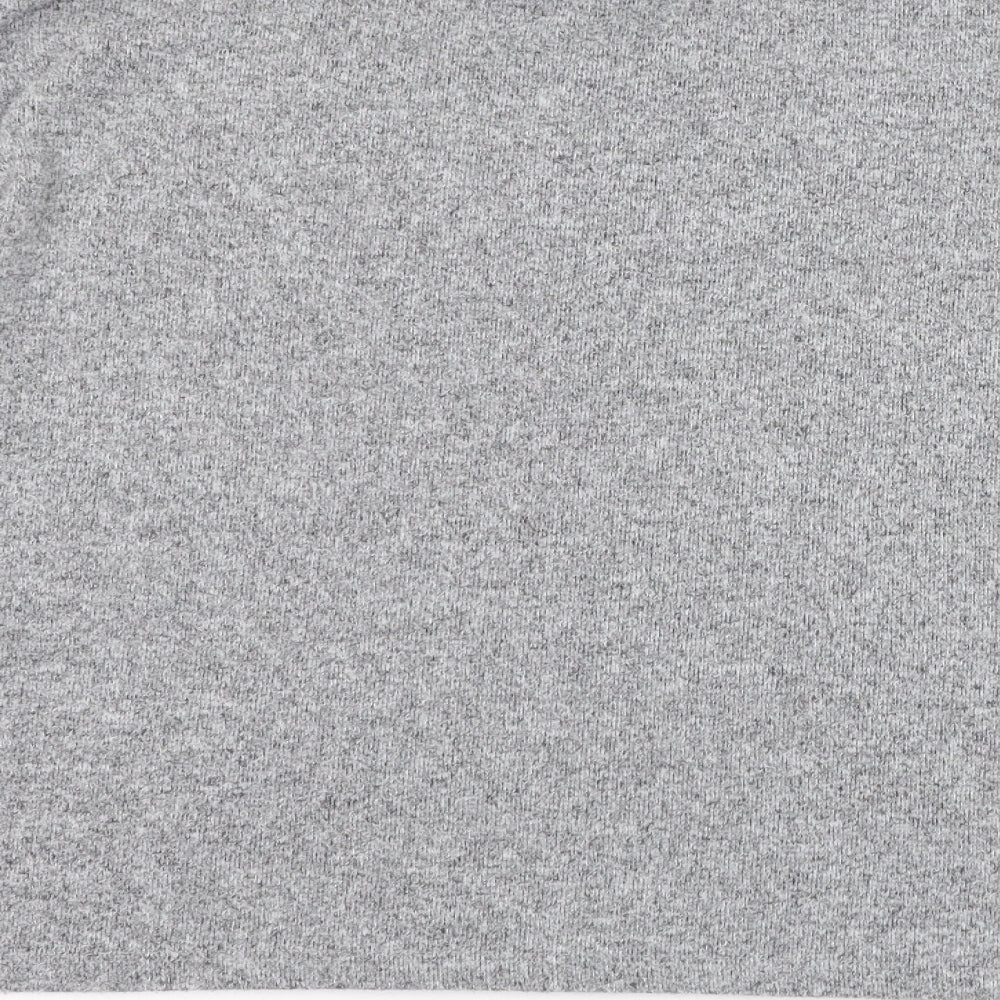 New Look Womens Grey Mock Neck Polyester Pullover Jumper Size S