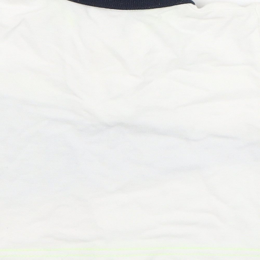Whoopi Boys White Polyester Basic T-Shirt Size 6-9 Months Collared Pullover