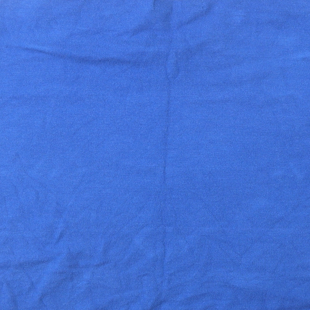 Marks & Spencer Womens Blue V-Neck Viscose Pullover Jumper Size 12
