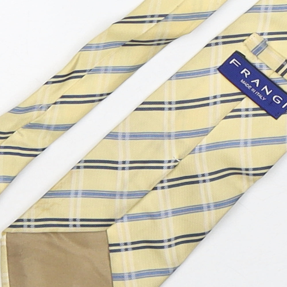 Frangi Mens Multicoloured Plaids & Checks Silk Pointed Tie One Size