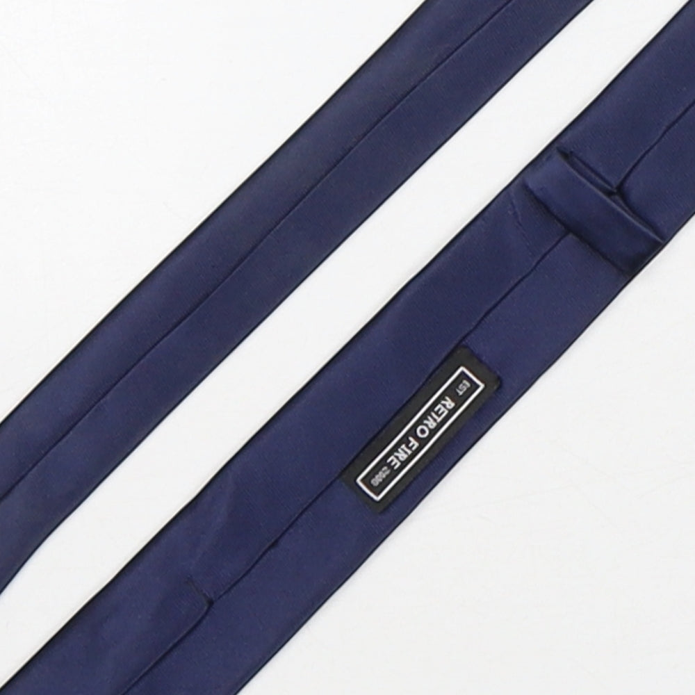 Retro Fire Mens Blue Polyester Pointed Tie One Size