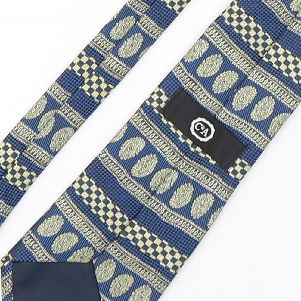 CandA Mens Multicoloured Paisley Polyester Pointed Tie One Size