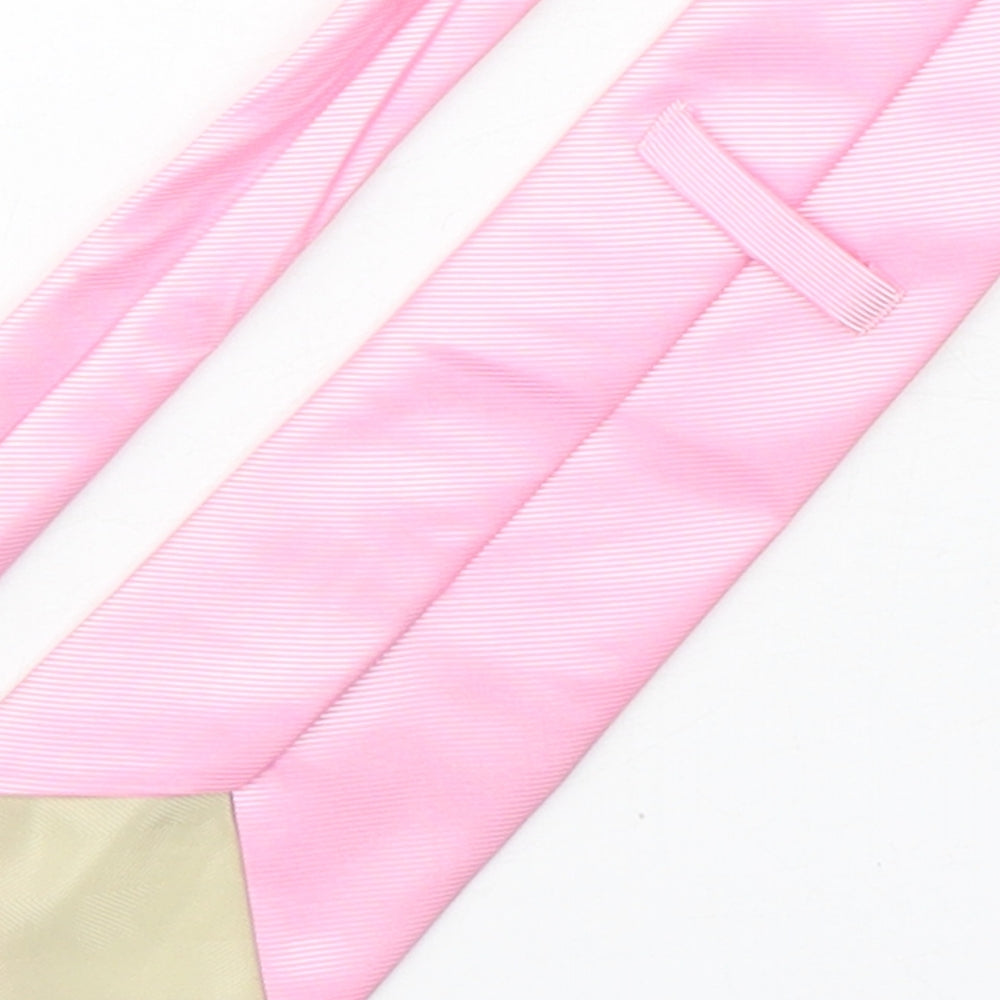 Marks & Spencer Mens Pink Polyester Pointed Tie One Size