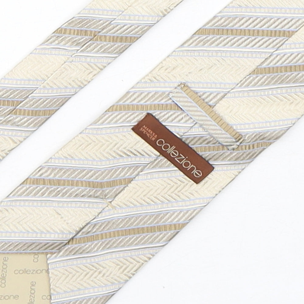 Collezione Mens Multicoloured Striped Silk Pointed Tie One Size