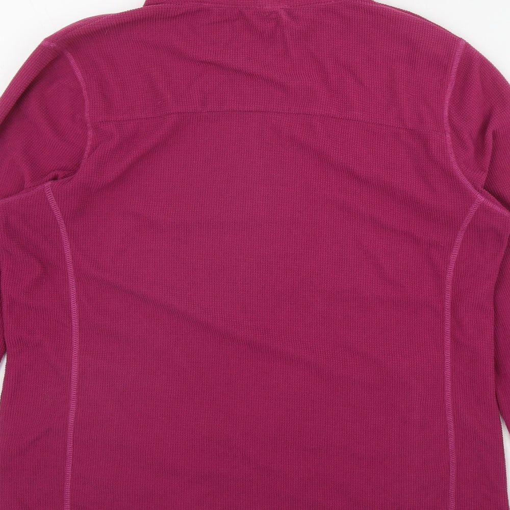 Loungewear Womens Pink Polyester Full Zip Sweatshirt Size S Zip