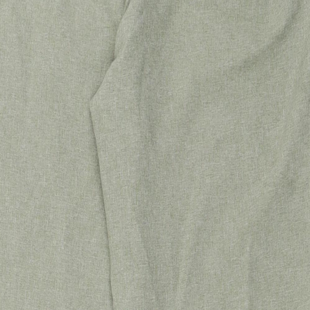 Classic Womens Green Polyester Trousers Size 14 L28 in Regular