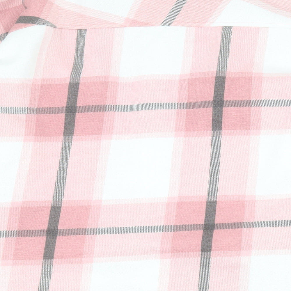 Rising Womens Pink Check Jacket Size M Button