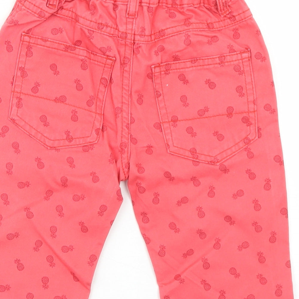 Dunnes Stores Boys Pink Geometric Cotton Chino Shorts Size 3-4 Years Regular - Pineapple Print