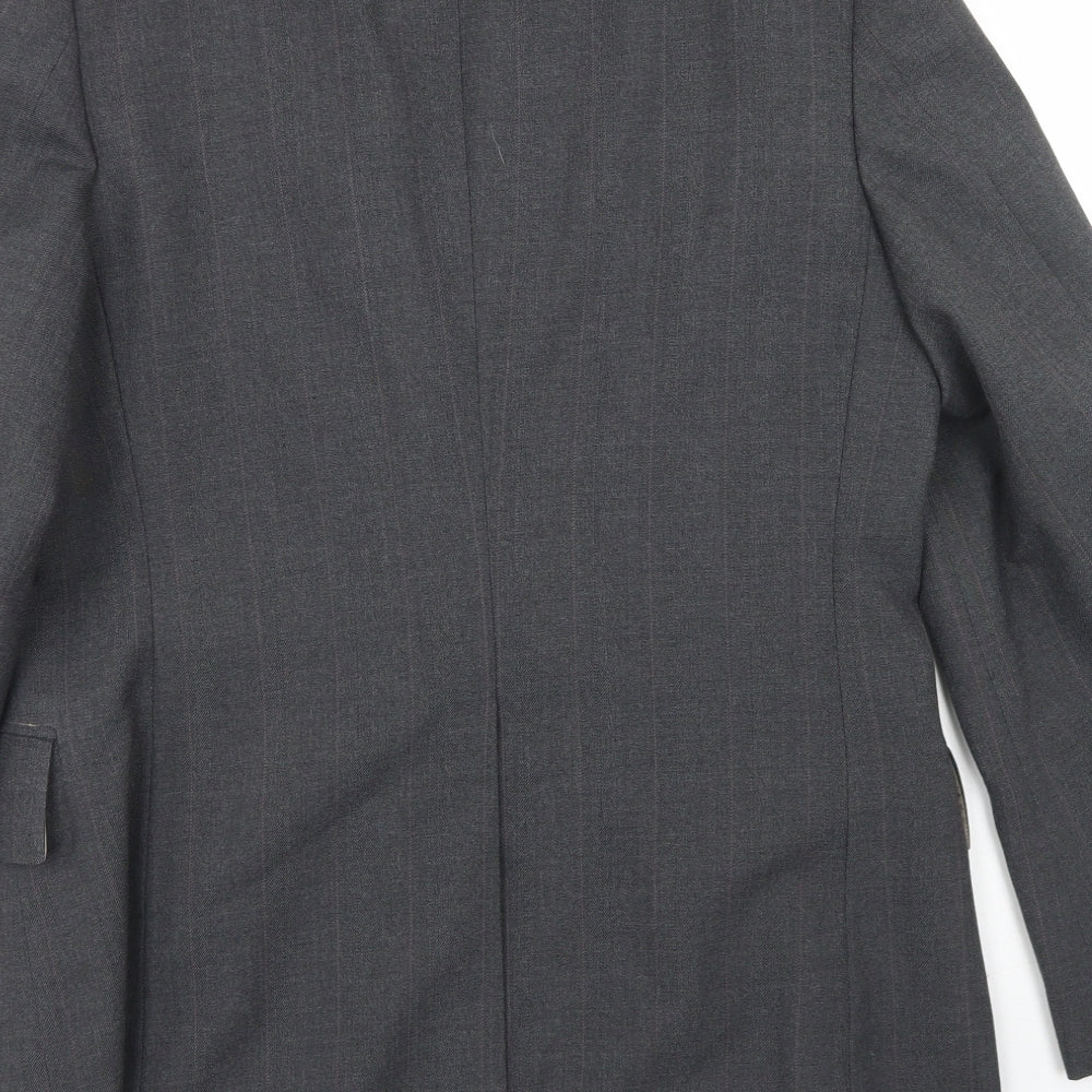 Jackson Mens Grey Plaid Polyester Jacket Blazer Size 36