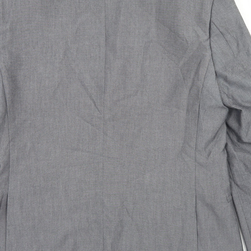 Limehaus Mens Grey Polyester Jacket Blazer Size 40