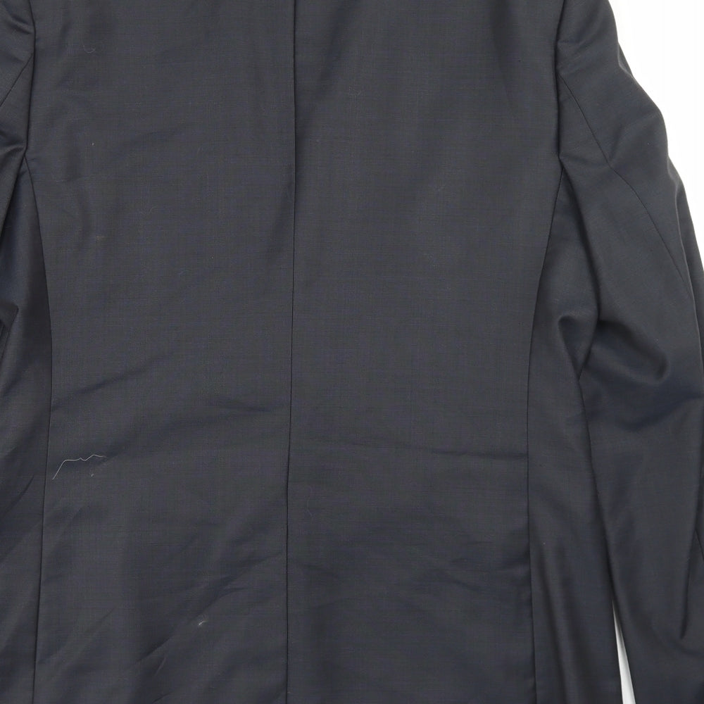 River Island Mens Blue Wool Jacket Blazer Size 42