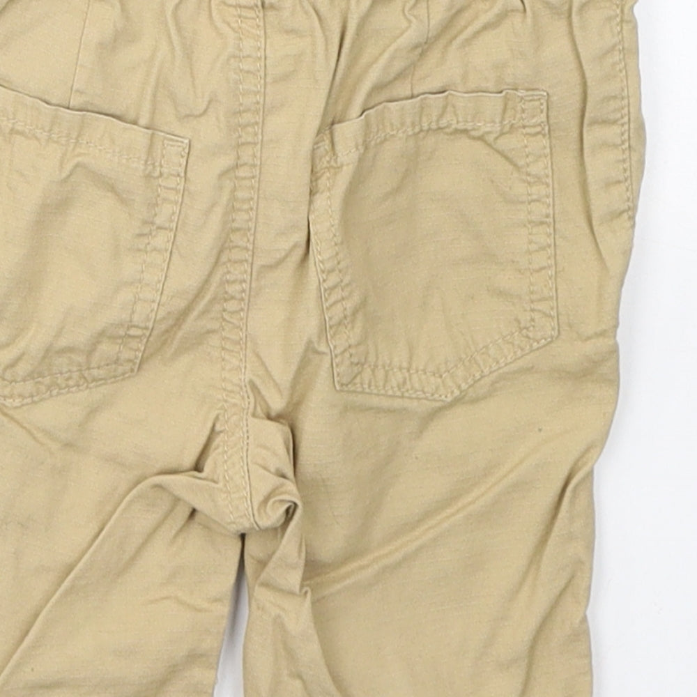 Blue Zoo Boys Beige Cotton Capri Trousers Size 12-18 Months Pullover