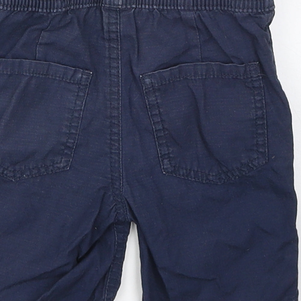 Blue Zoo Boys Blue Cotton Cargo Jeans Size 12-18 Months Pullover