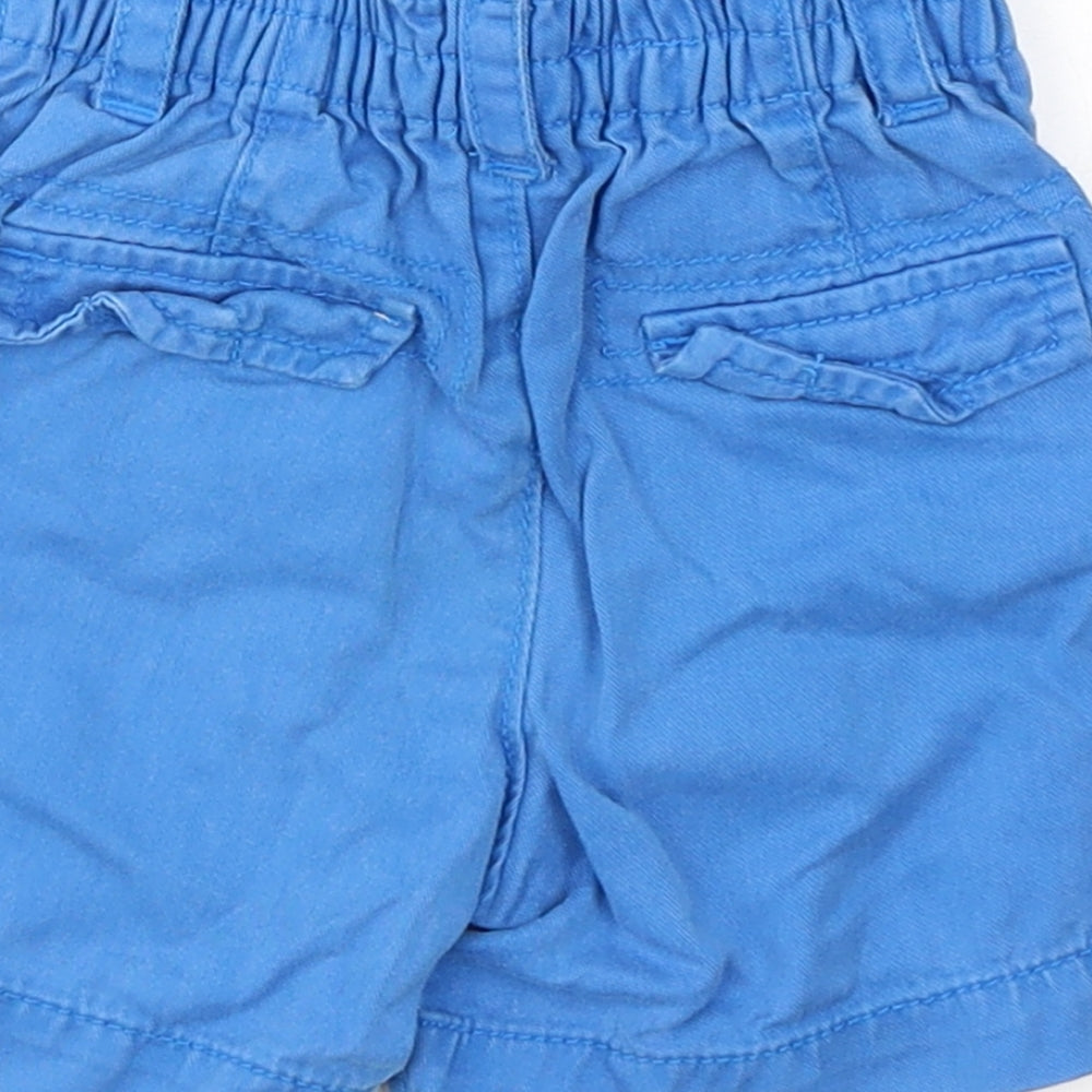 George Boys Blue Cotton Cropped Jeans Size 9-12 Months Button