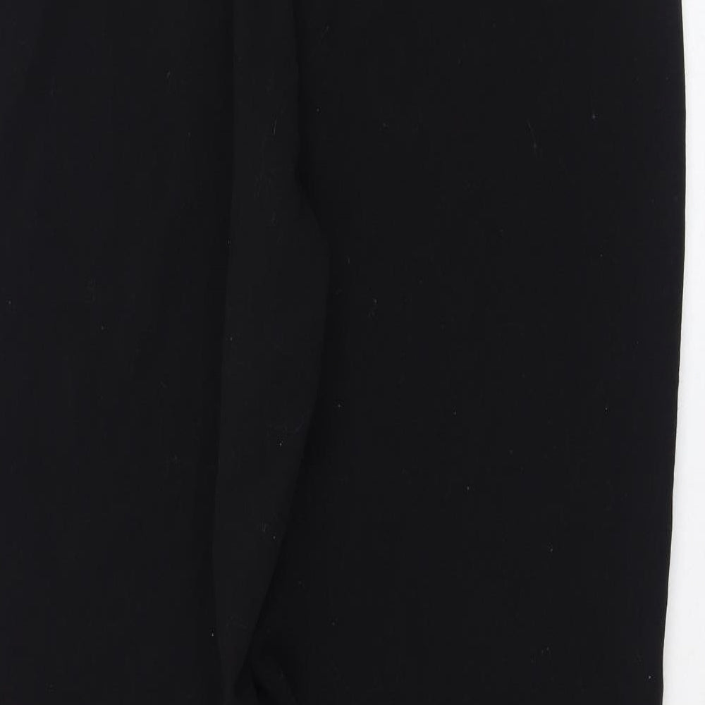 Counterparts Womens Black Polyester Trousers Size 14 L30 in Regular Zip