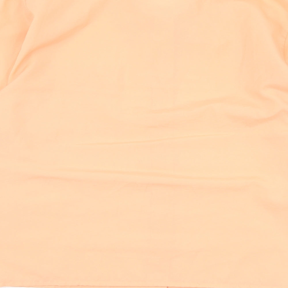 Littlewoods Womens Orange Polyester Basic Button-Up Size 18 Collared