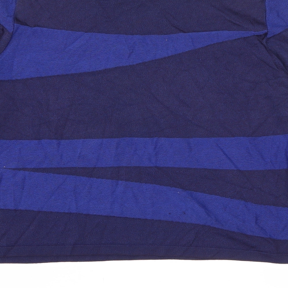 Marks and Spencer Womens Blue Scoop Neck Viscose Pullover Jumper Size 10