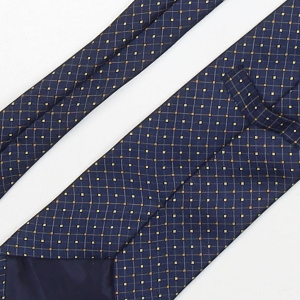 Marks & Spencer Mens Multicoloured Plaids & Checks Silk Pointed Tie One Size