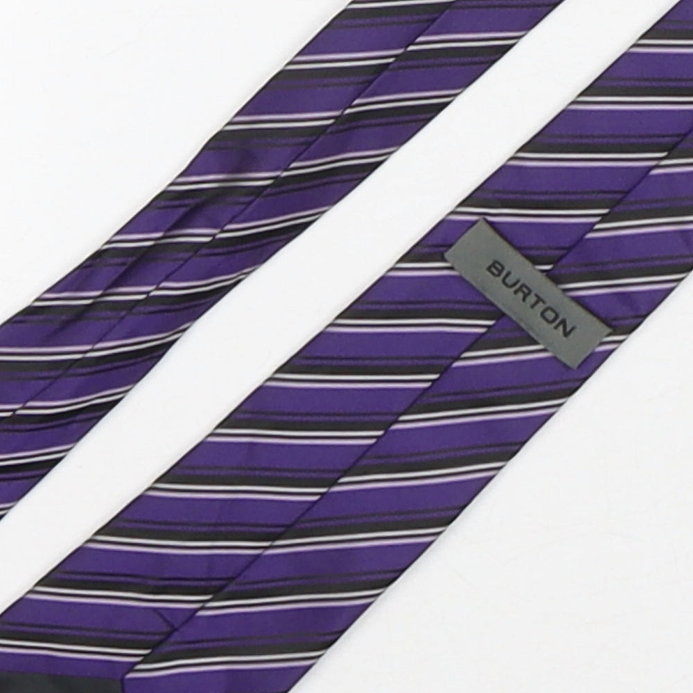 Burton Mens Multicoloured Striped Polyester Pointed Tie One Size