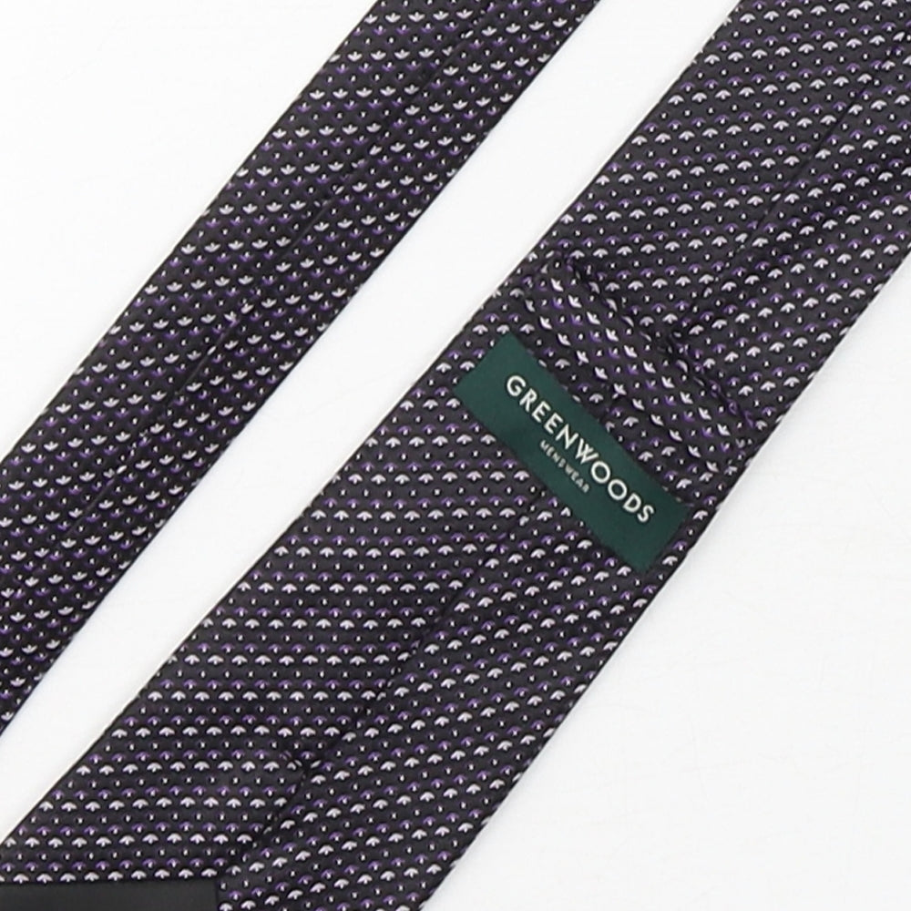 Greenwoods Mens Multicoloured Geometric Polyester Pointed Tie One Size