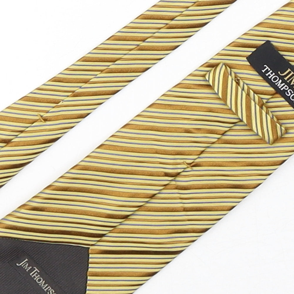 Jim Thompson Mens Multicoloured Striped Silk Pointed Tie One Size