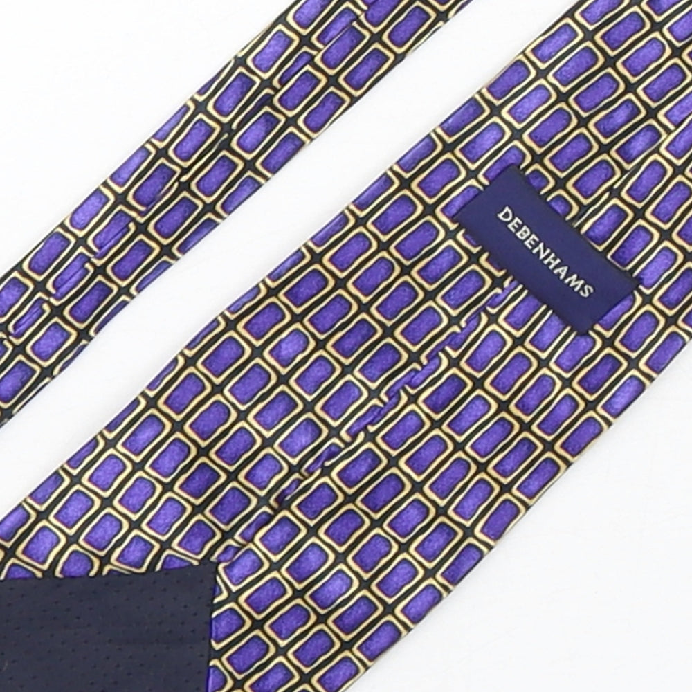 Debenhams Mens Multicoloured Geometric Polyester Pointed Tie One Size