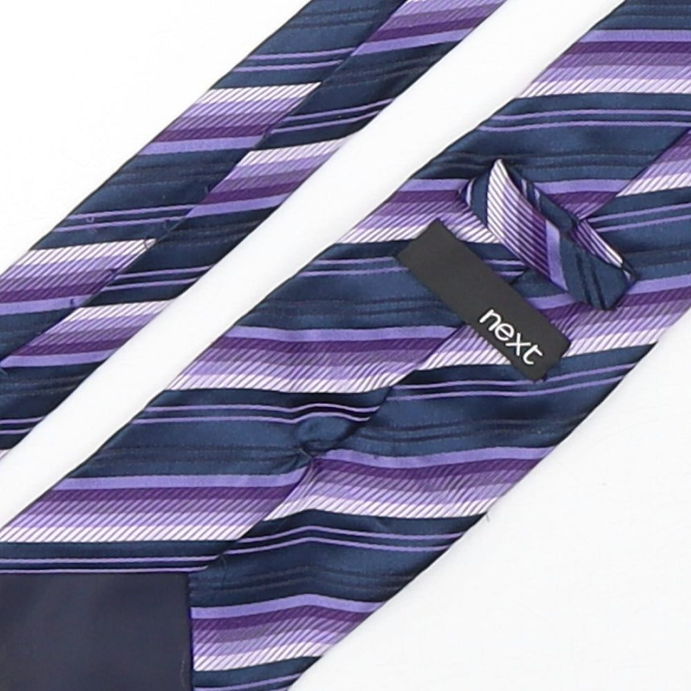 Next Mens Multicoloured Striped Polyester Pointed Tie One Size