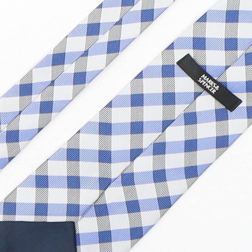 Marks & Spencer Mens Multicoloured Striped Polyester Pointed Tie One Size