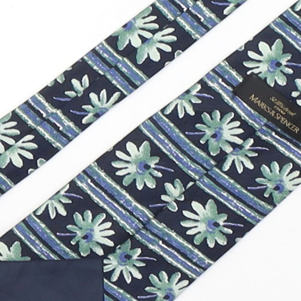 Marks & Spencer Mens Multicoloured Geometric Polyester Pointed Tie One Size