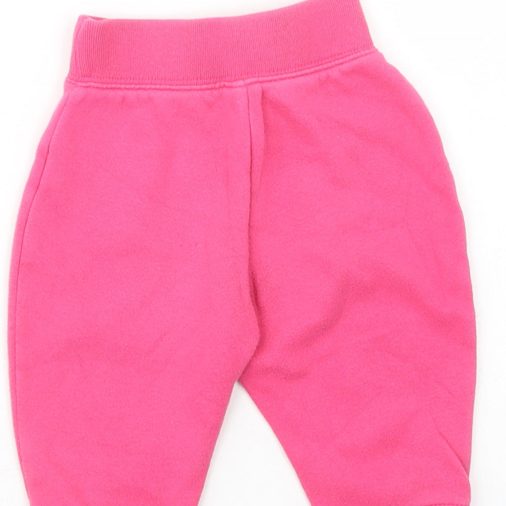 Gap Baby Pink Cotton Jogger Trousers Size 12-18 Months Drawstring