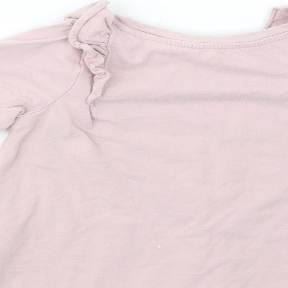 H&M Baby Pink Cotton Pullover T-Shirt Size 18-24 Months Crew Neck Pullover - Frozen 2