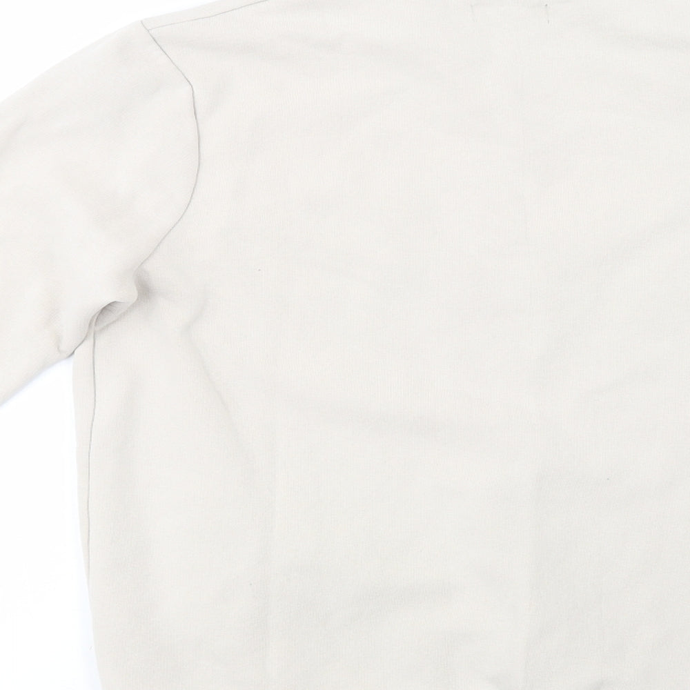 boohooMAN Mens Beige Cotton Pullover Sweatshirt Size S