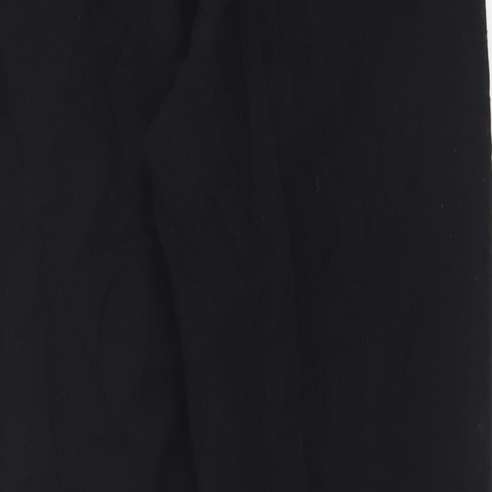 Missguided Womens Black Polyester Capri Trousers Size 4 L28 in Regular Tie