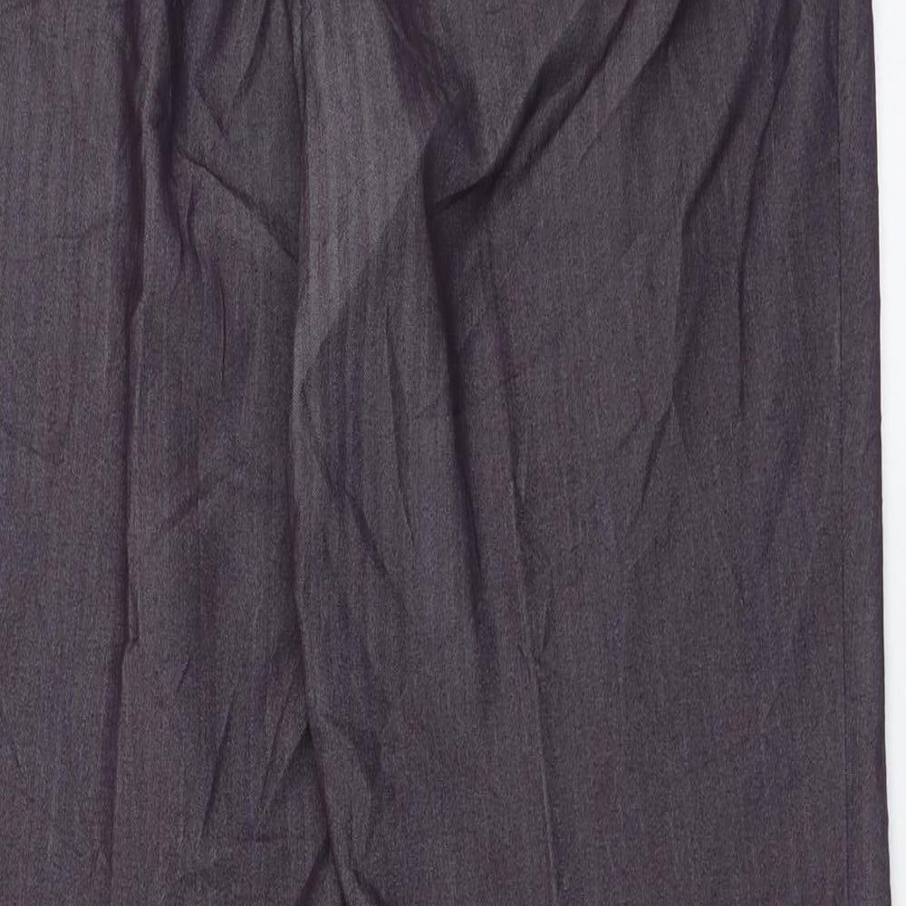 Anna Rose Womens Purple Polyester Trousers Size 14 L30 in Regular Button