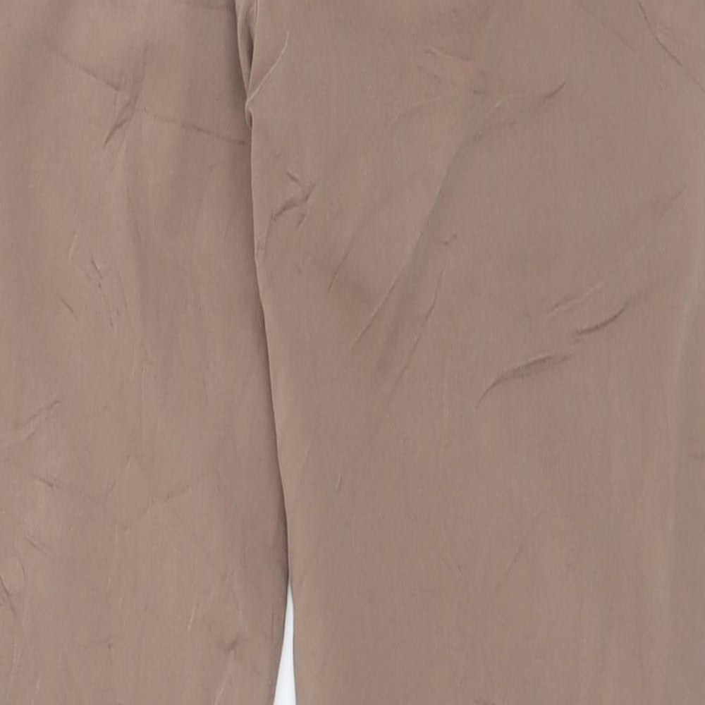 Marc Cain Womens Brown Cotton Trousers Size 30 in L26 in Regular Button