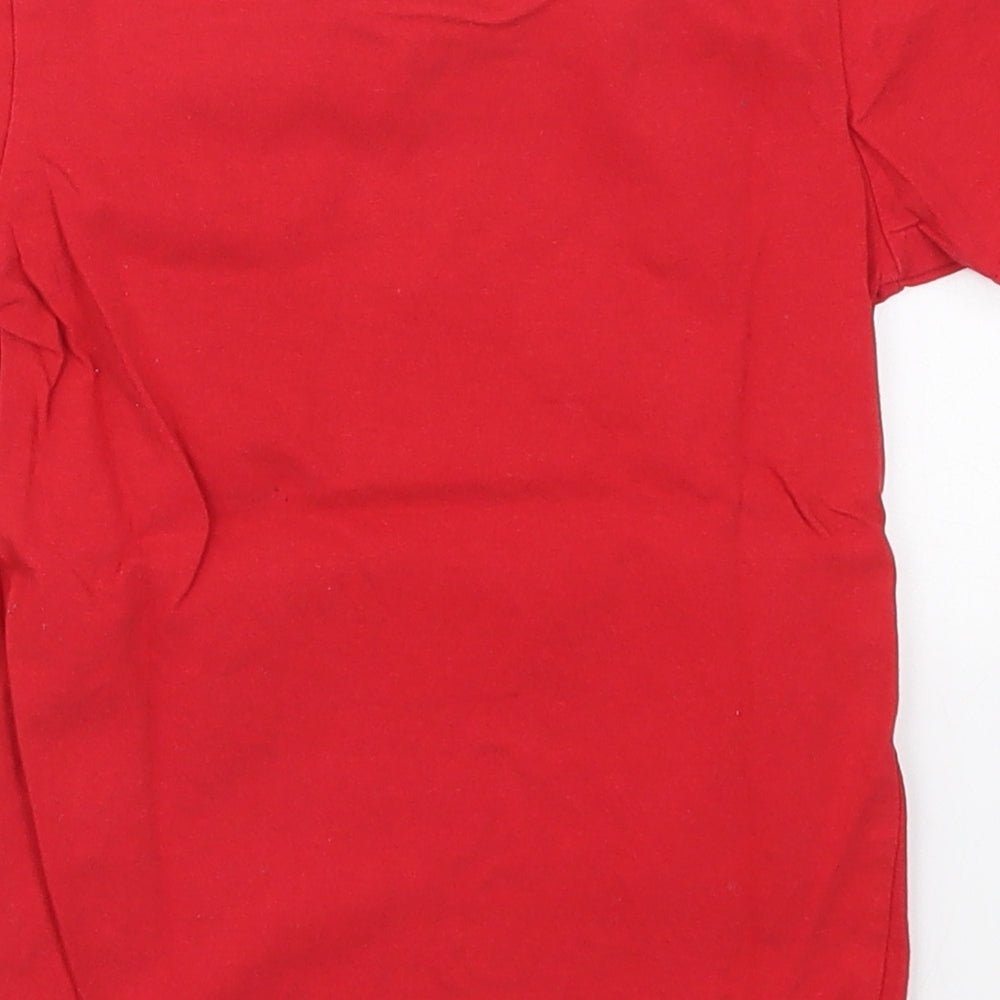 Dunnes Boys Red Cotton Basic T-Shirt Size 3-4 Years Crew Neck Pullover - Dinos Are My Favourite