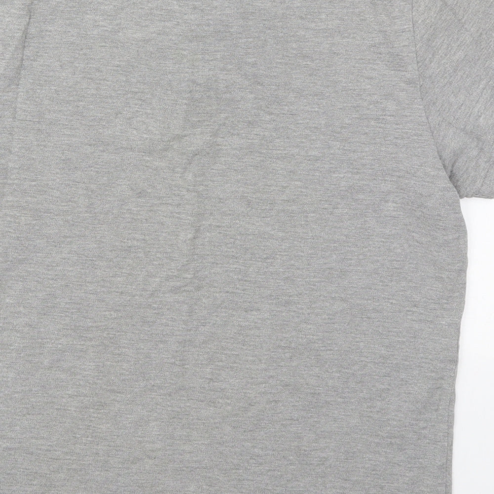 Burton Mens Grey Cotton Polo Size S Collared Pullover