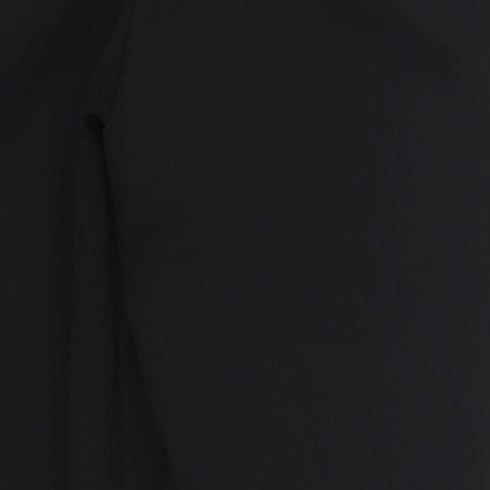 Boohoo Womens Black Polyester Carrot Trousers Size 10 L25 in Regular