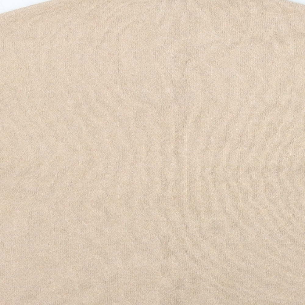 George Womens Pink High Neck Acrylic Pullover Jumper Size XL