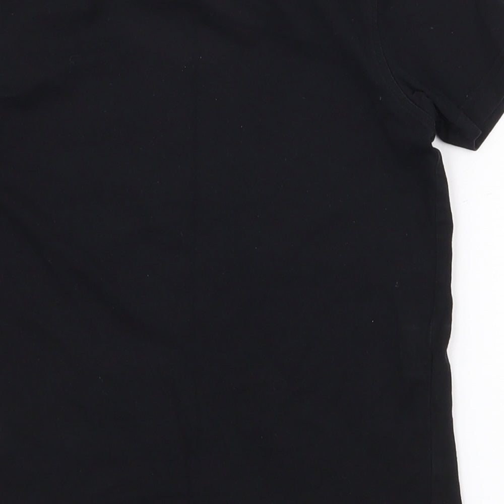 George Boys Black 100% Cotton Pullover T-Shirt Size 5-6 Years Crew Neck Pullover